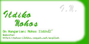 ildiko mohos business card